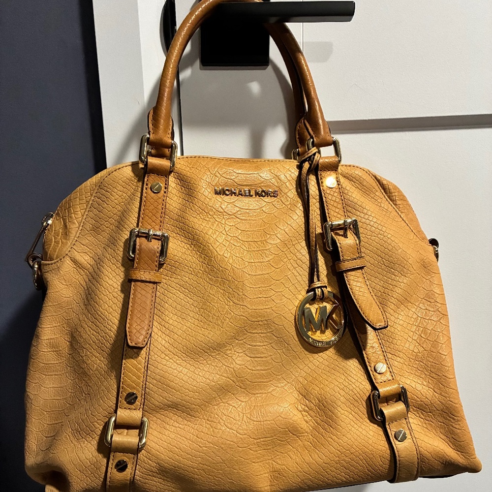 Michael Kors Leather Bedford Bowling Satchel